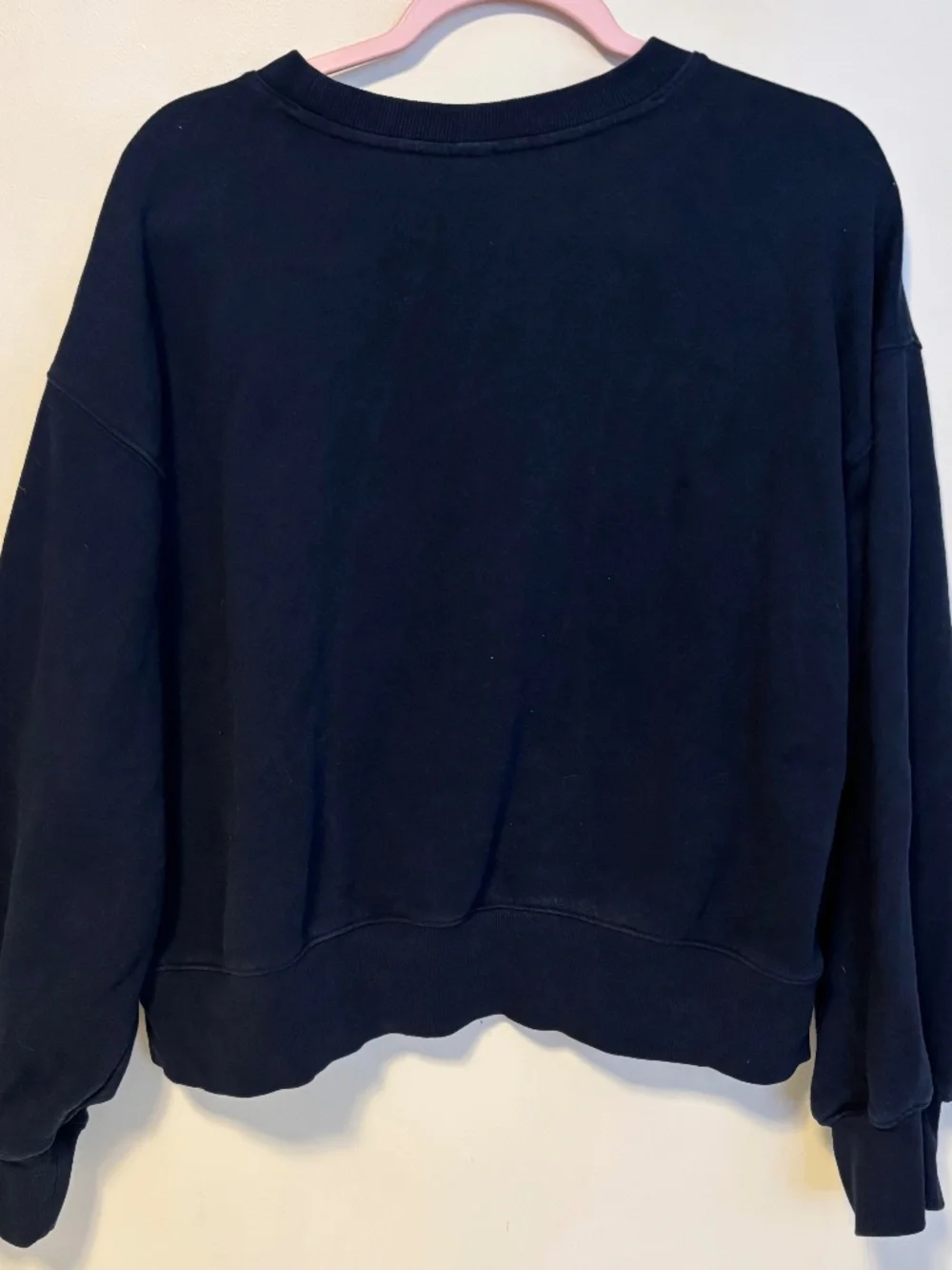 Old Navy Cotton Blend Crewneck Sweater Sweatshirt Navy Blue Red Kids Girls Large